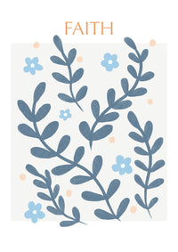 Faith Blue Wall Art