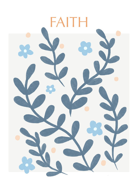 Faith Blue Wall Art