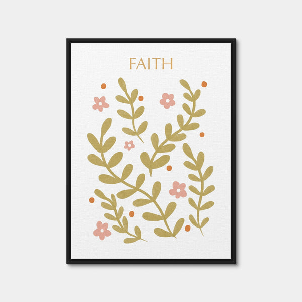 Faith Warm Wall Art — Framed Canvas Format preview