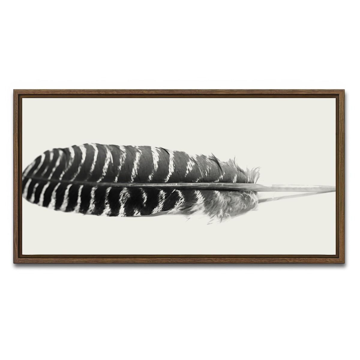 AUTO-MOCKUP WHITE | Falcon Feather | 1 Piece | Walnut Framed Canvas | group=2x1