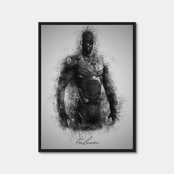 Falcon Wall Art — Framed Canvas Format preview