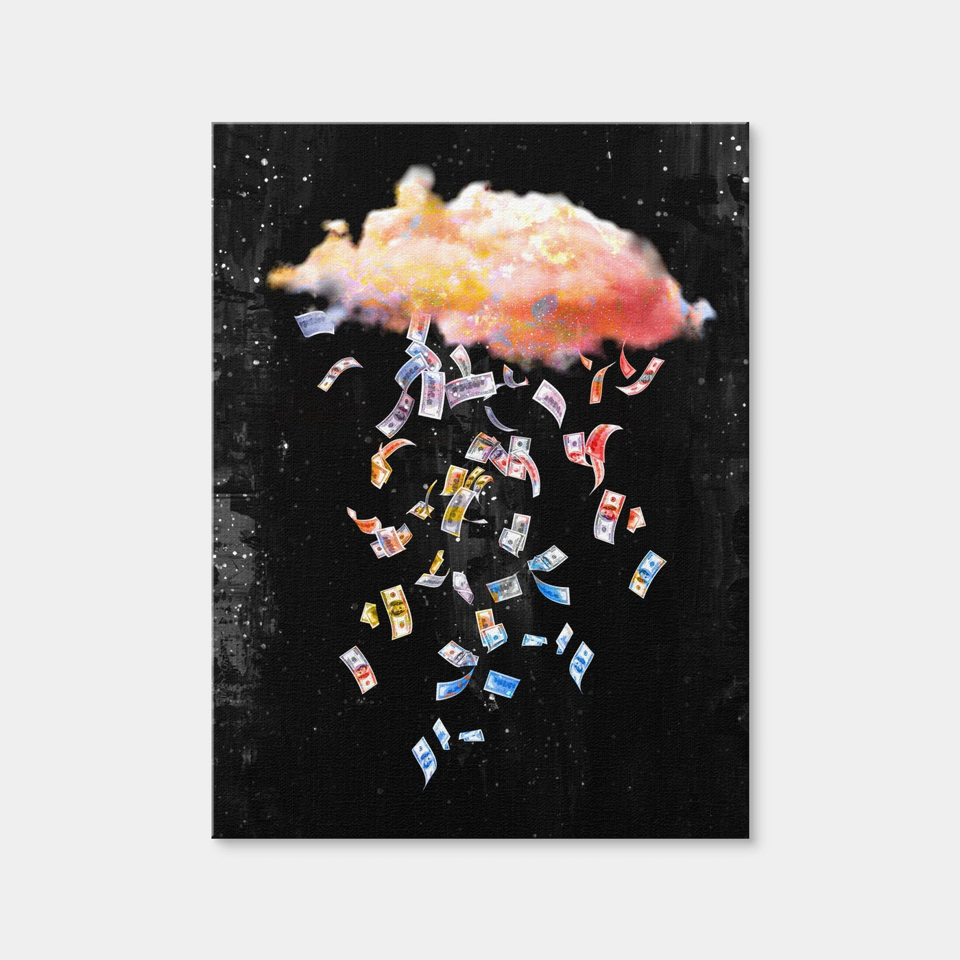 AUTO-MOCKUP WHITE | Falling Dollars | 1 Piece | Gallery Wrap Canvas | group=3x4