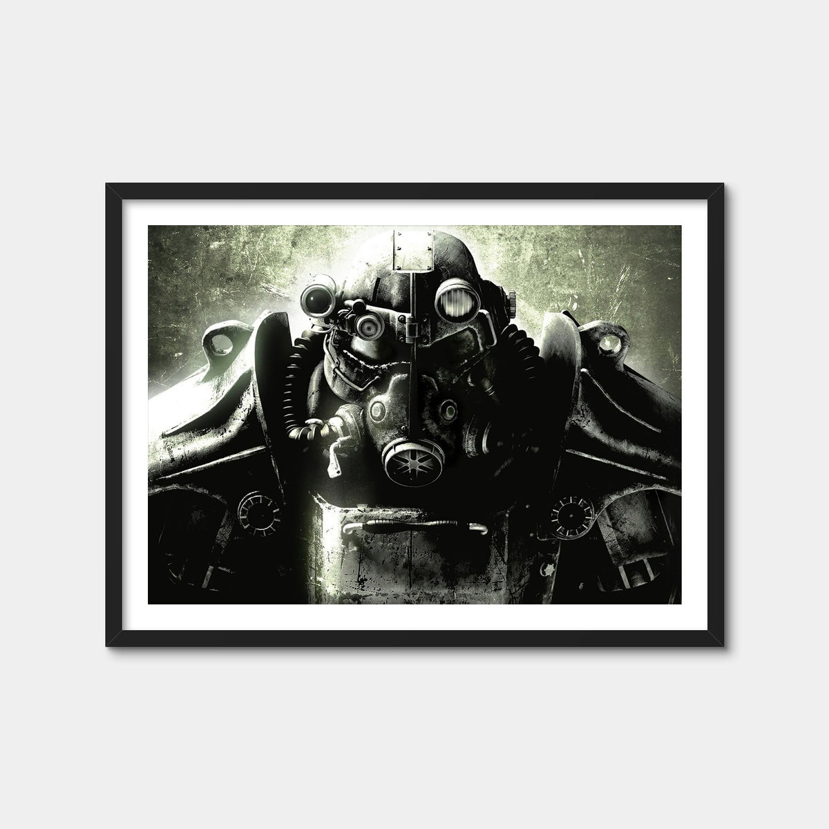 AUTO-MOCKUP WHITE | Fallout T60 | 1 Piece | Black Framed Print | group=4x3
