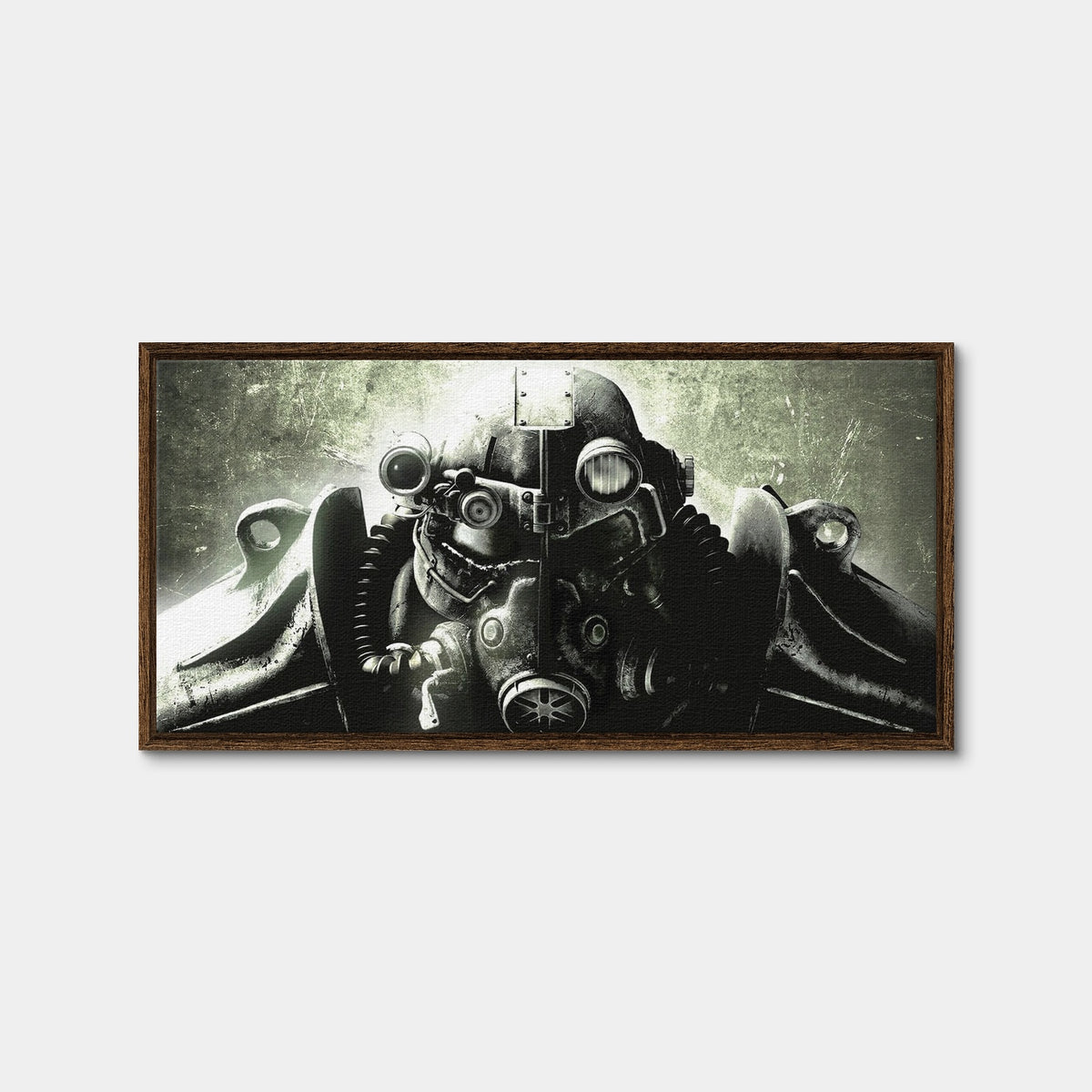 AUTO-MOCKUP WHITE | Fallout T60 | 1 Piece | Walnut Framed Canvas | group=2x1