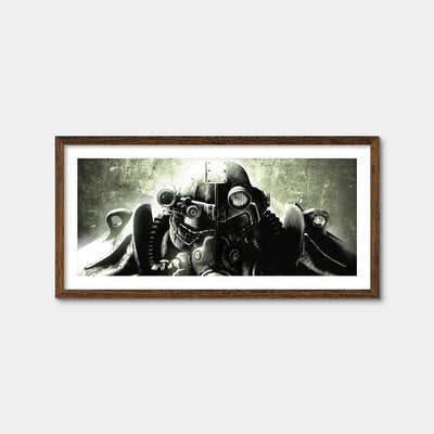 AUTO-MOCKUP WHITE | Fallout T60 | 1 Piece | Walnut Framed Print | group=2x1