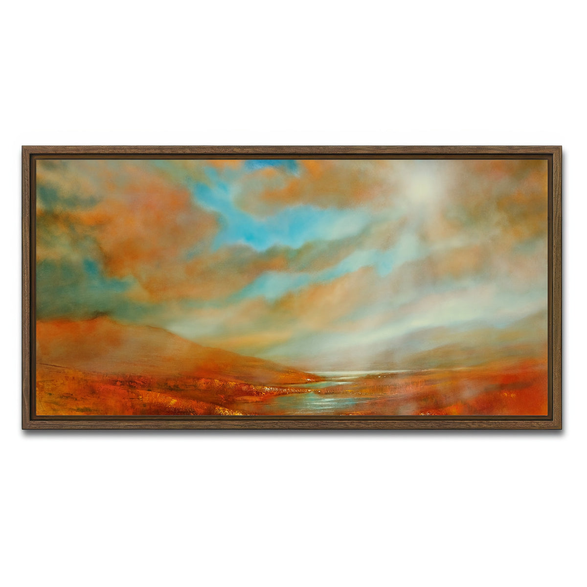 AUTO-MOCKUP WHITE | Far away | 1 Piece | Walnut Framed Canvas | group=2x1