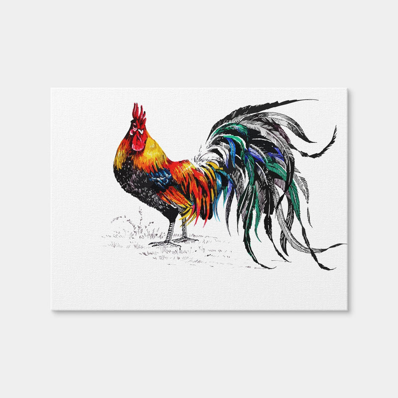 AUTO-MOCKUP WHITE | Farm Rooster | 1 Piece | Gallery Wrap Canvas | group=4x3