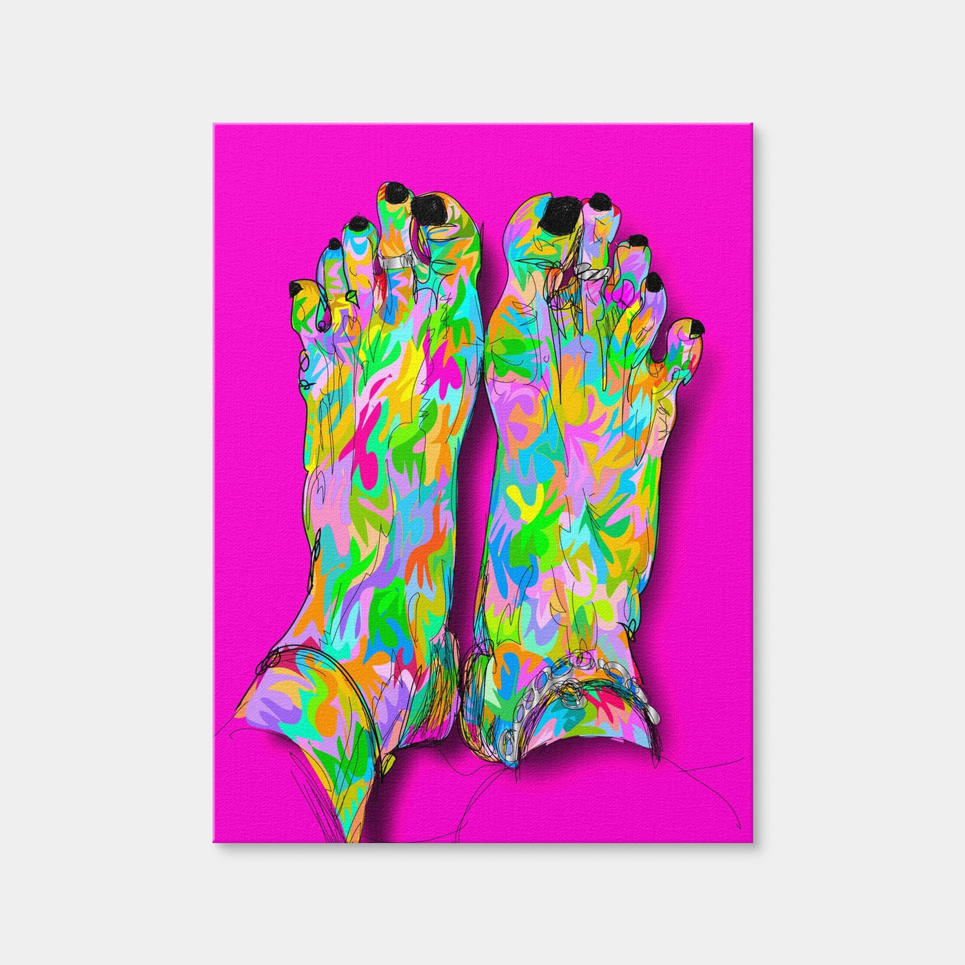 AUTO-MOCKUP WHITE | Feet Toe Ring | 1 Piece | Gallery Wrap Canvas | group=3x4