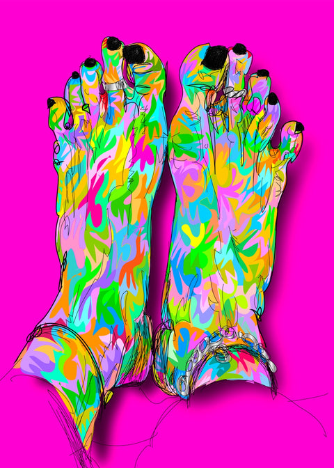 Feet toe ring Wall Art