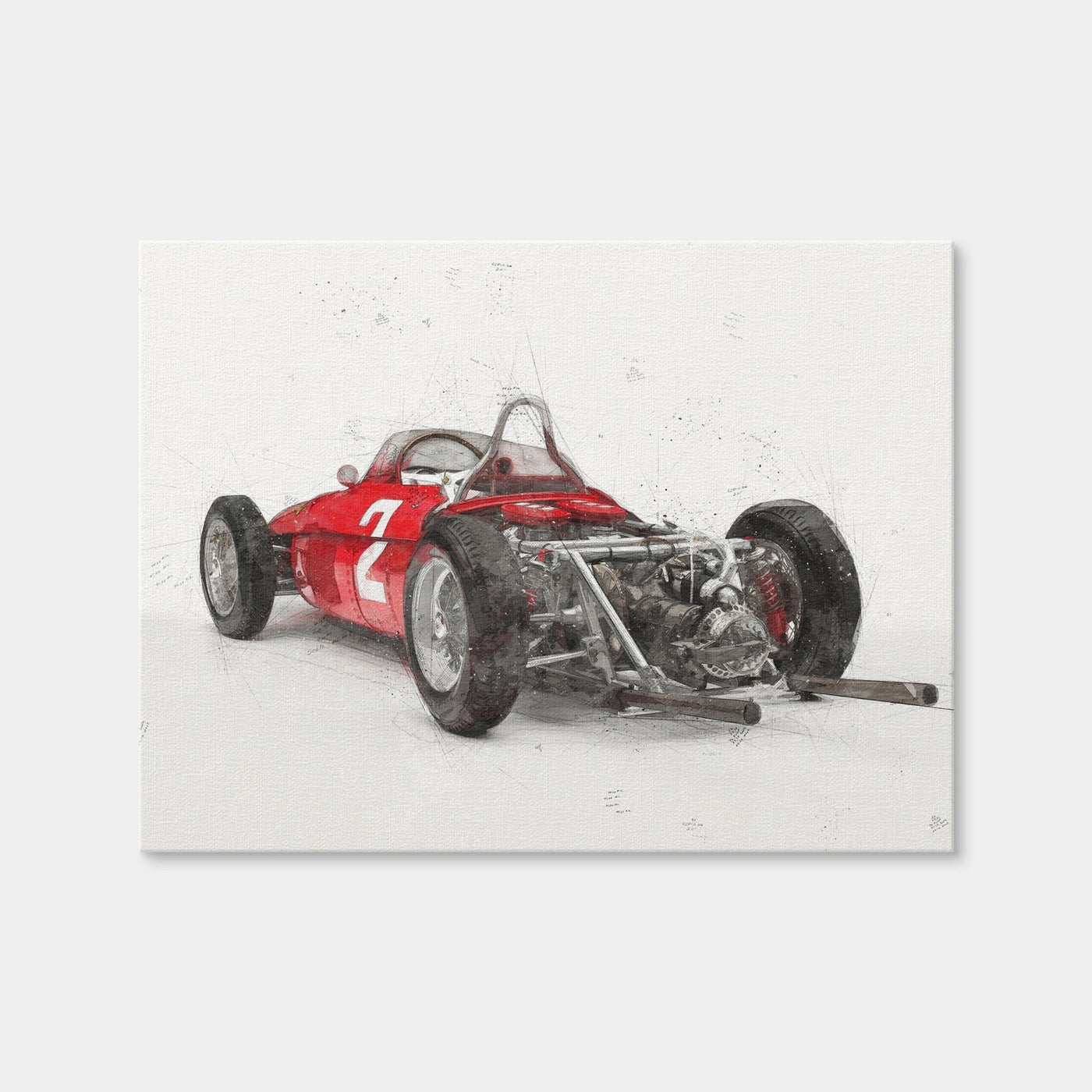 AUTO-MOCKUP WHITE | Ferrari 156 Rear | 1 Piece | Gallery Wrap | group=4x3