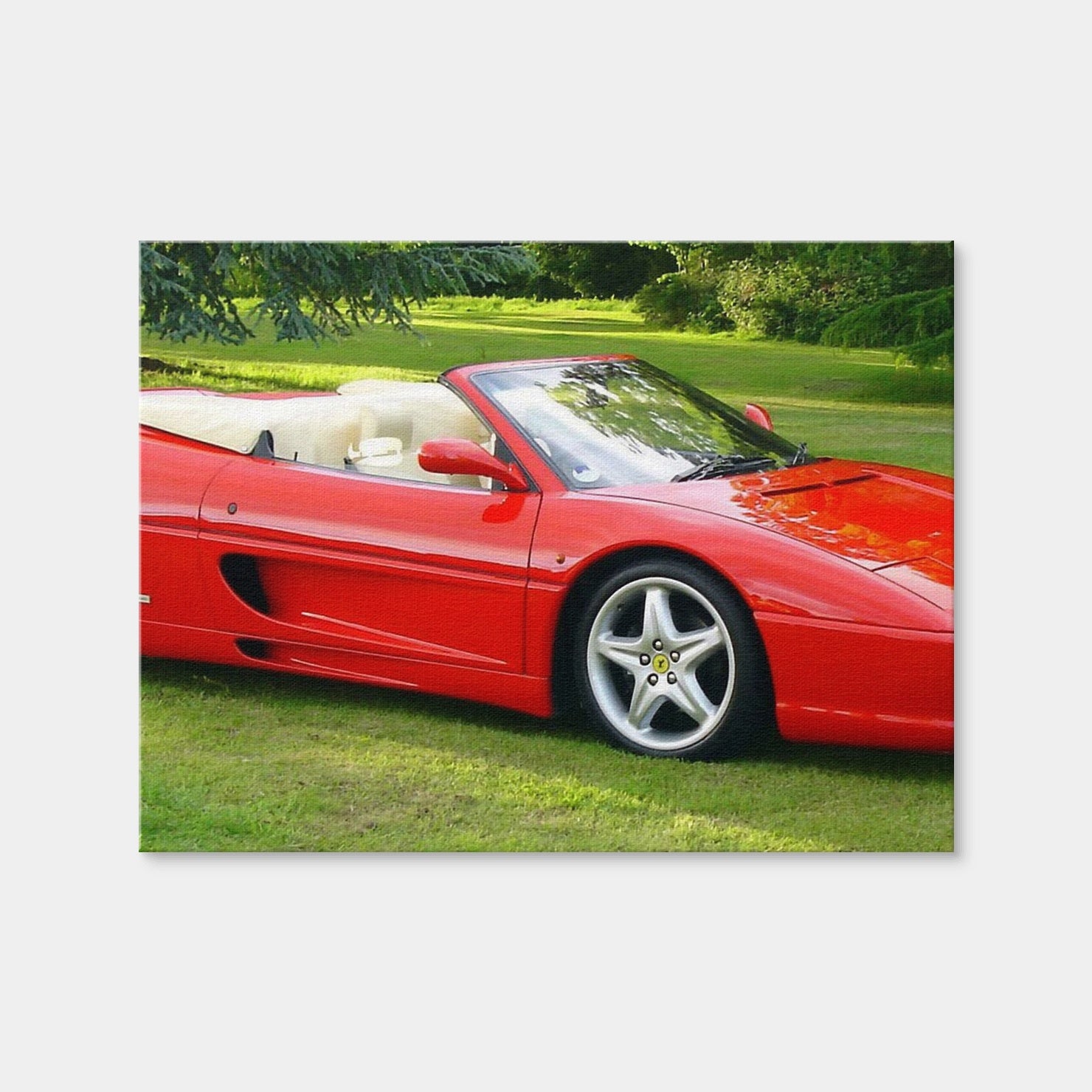AUTO-MOCKUP WHITE | Ferrari F355 Convertible | 1 Piece | Gallery Wrap Canvas | group=4x3