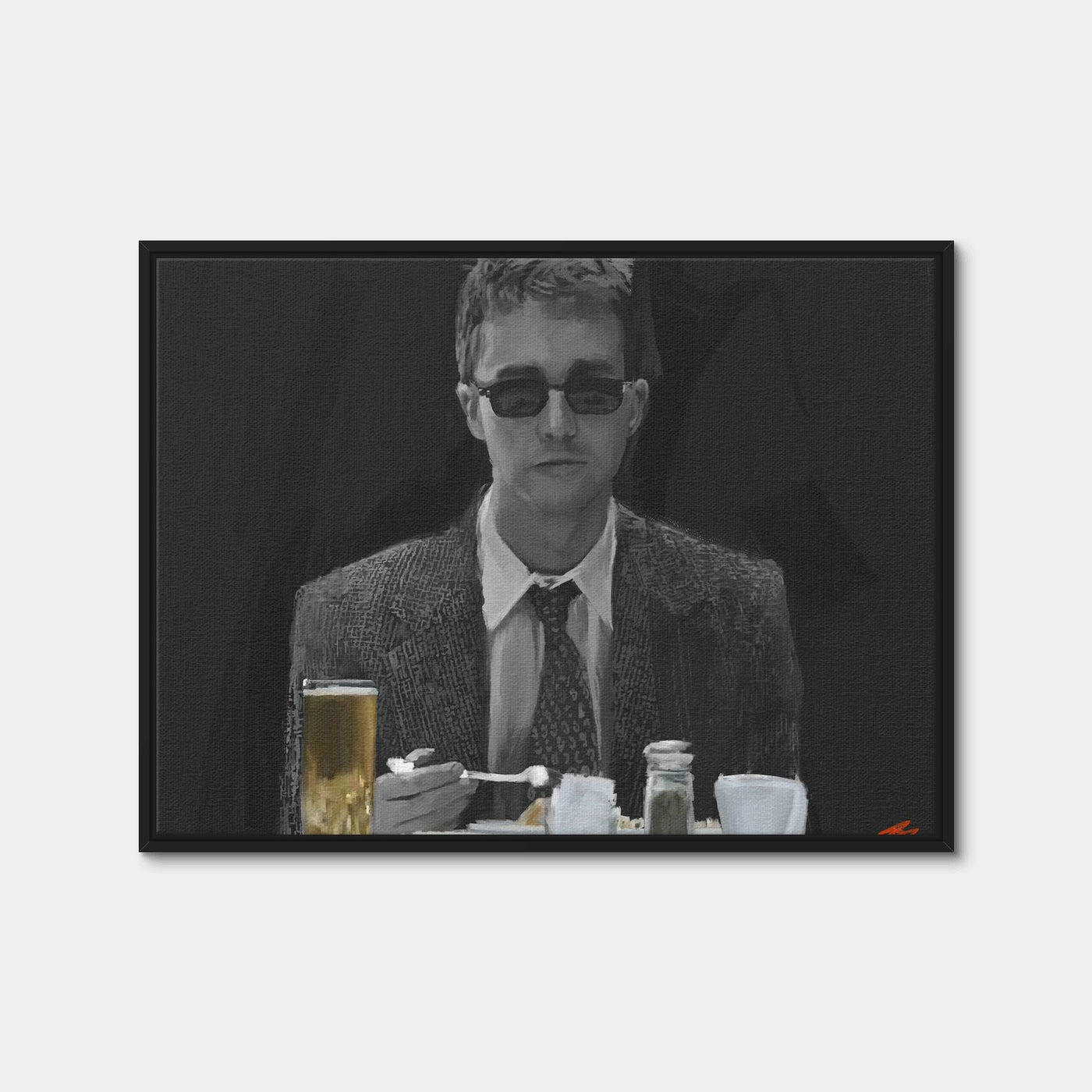 AUTO-MOCKUP WHITE | Fight Club Beer | 1 Piece | Black Framed Canvas | group=4x3
