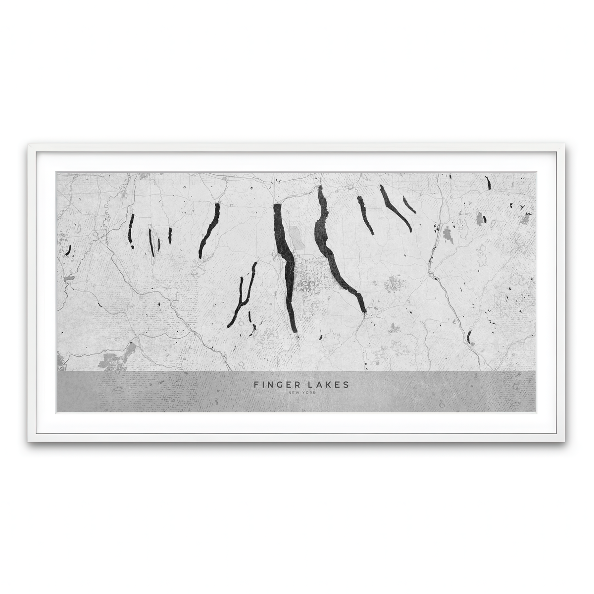 Framed Print 2x1 White