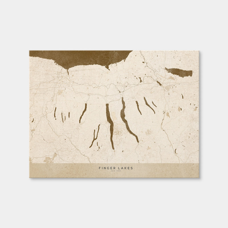 AUTO-MOCKUP WHITE | Finger Lakes Map | 1 Piece | Gallery Wrap Canvas | group=4x3
