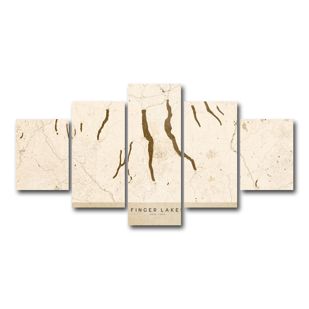 AUTO-MOCKUP WHITE | Finger Lakes Map | 5 Piece | Gallery Wrap Canvas | group=5_short