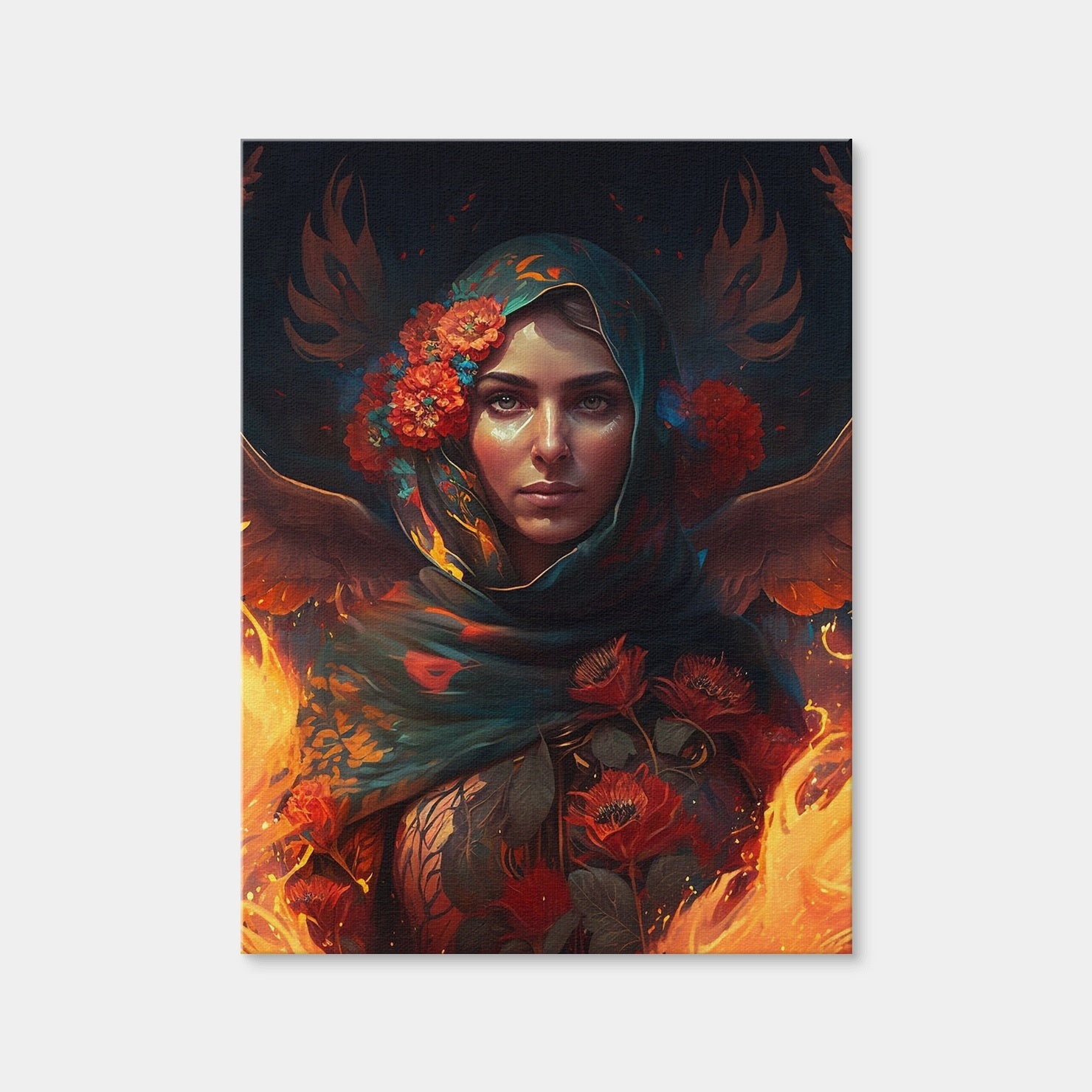 AUTO-MOCKUP WHITE | Fire in Her Heart | 1 Piece | Gallery Wrap Canvas | group=3x4