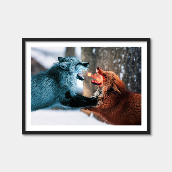 Fire vs Ice Wall Art — Framed Print Format preview
