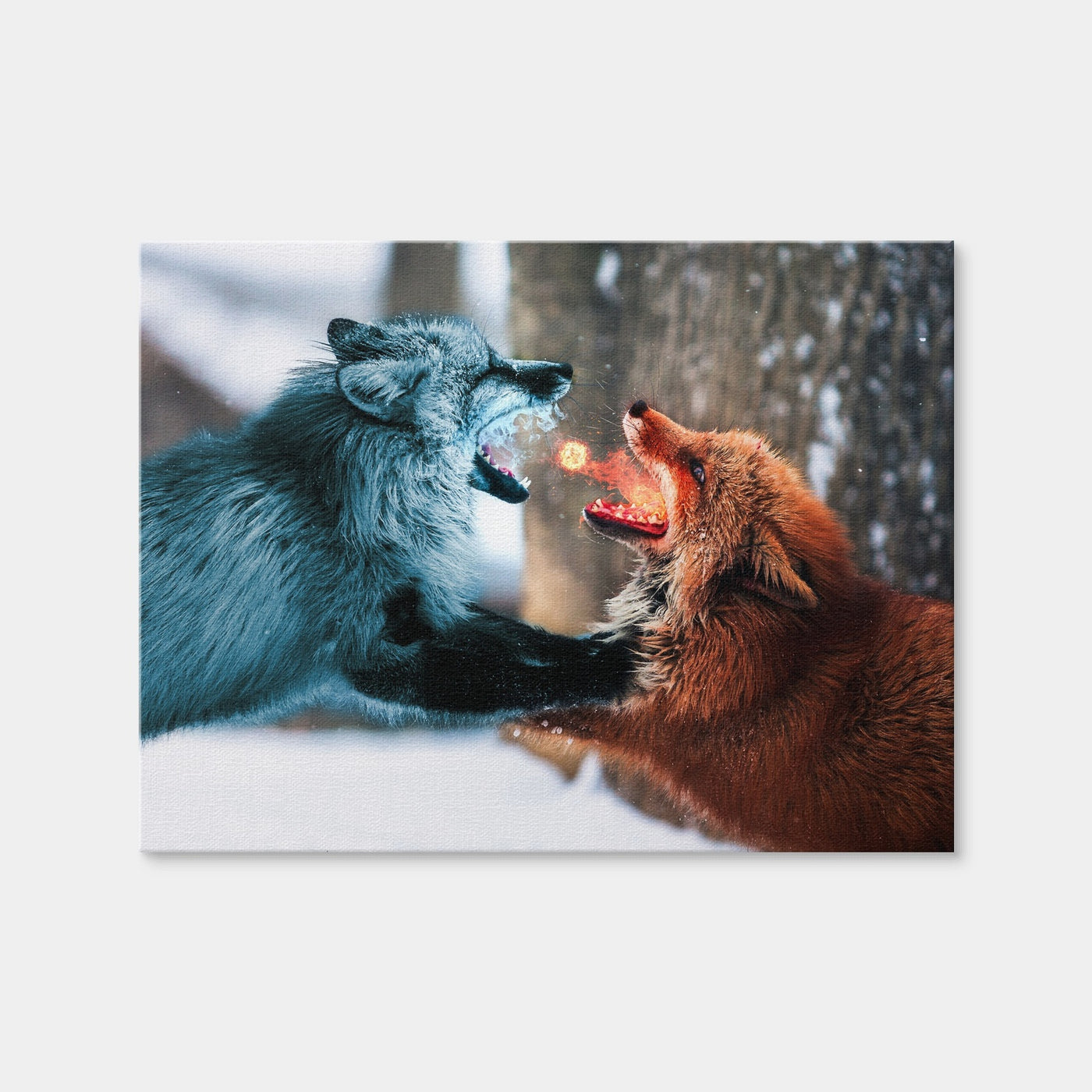 AUTO-MOCKUP WHITE | Fire vs Ice | 1 Piece | Gallery Wrap Canvas | group=4x3