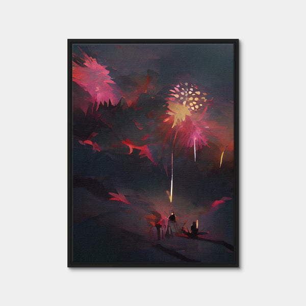 Fireworks Wall Art — Framed Canvas Format preview