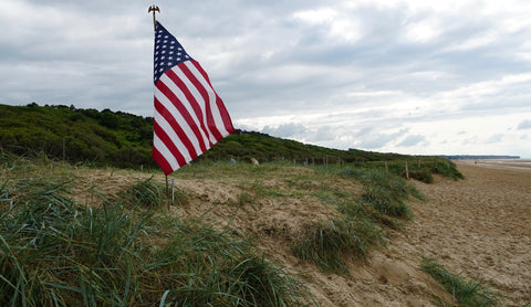 Flag On Omaha Beach Wall Art
