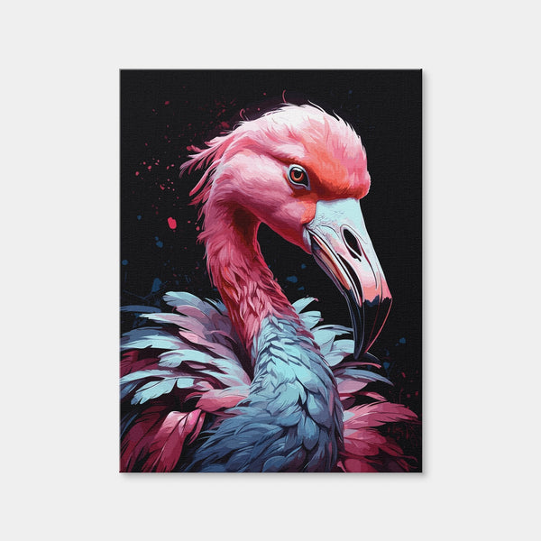 Flamingo Animal Colorful Wall Art — Canvas Wrap Format preview