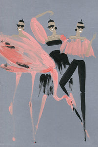 Flamingo Fashion Wall Art