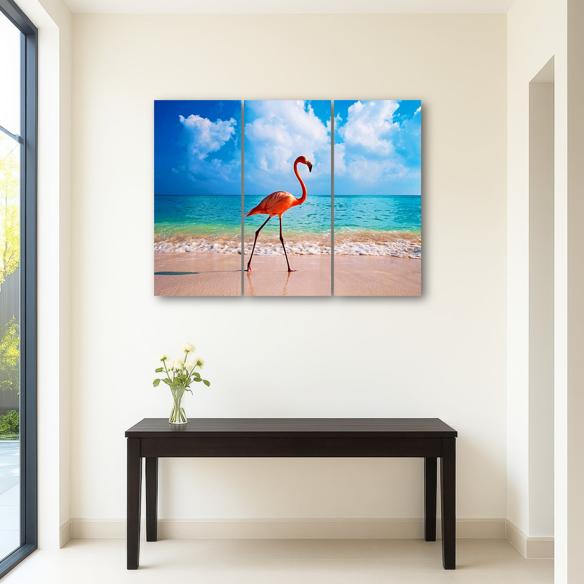 AUTO-MOCKUP ROOM | Flamingo On The Beach