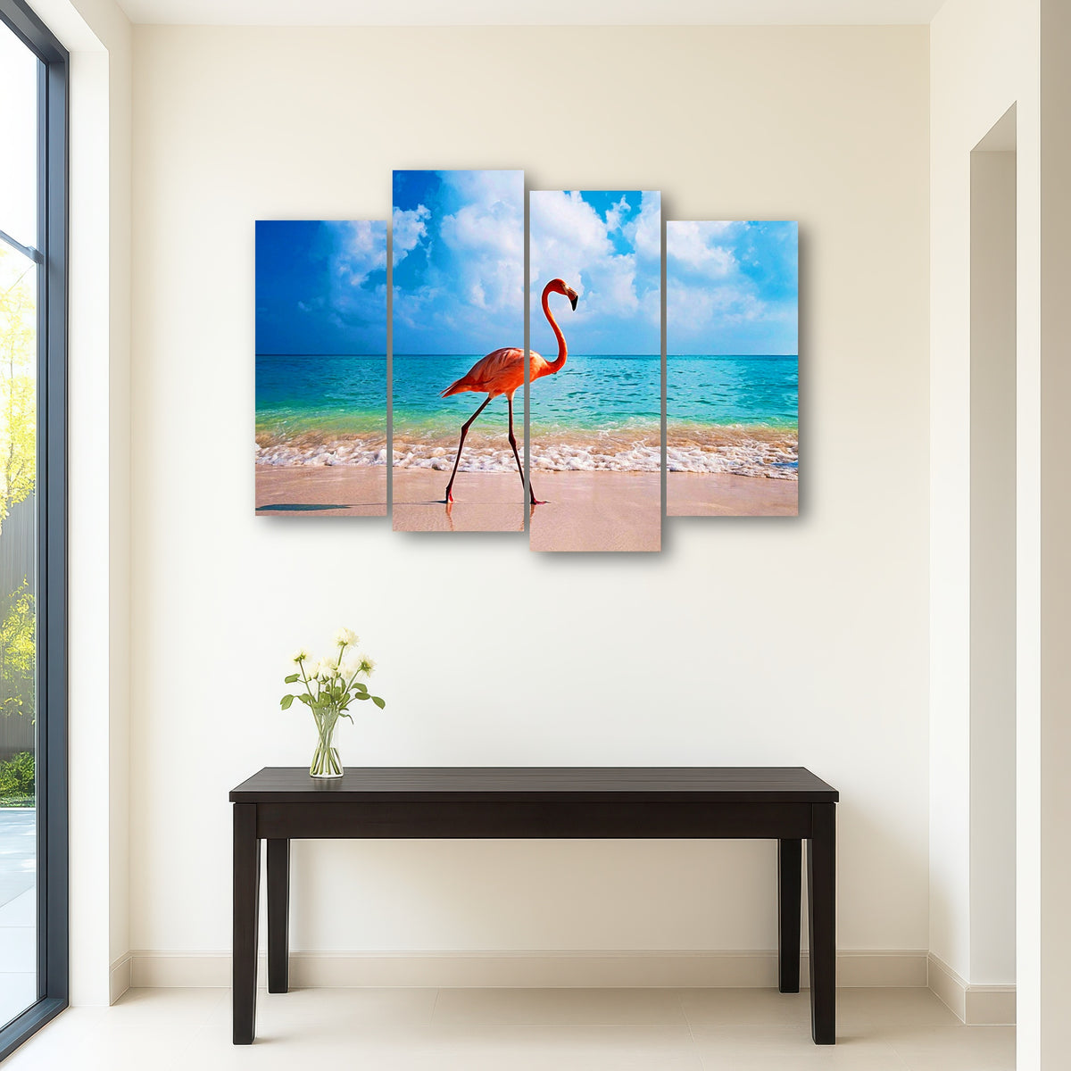 AUTO-MOCKUP ROOM | Flamingo On The Beach
