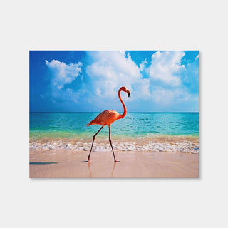 AUTO-MOCKUP WHITE | Flamingo On The Beach | 1 Piece | Gallery Wrap Canvas | group=4x3