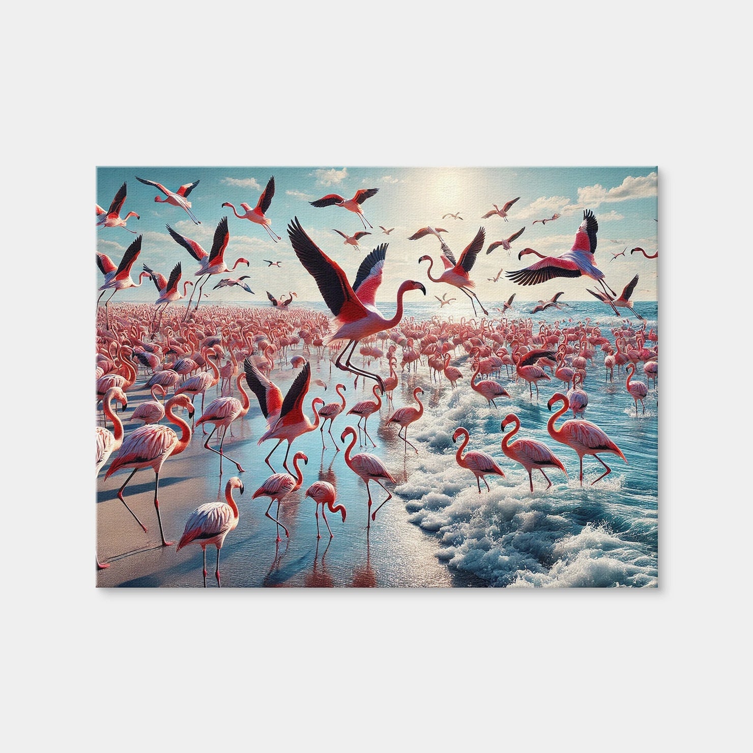 AUTO-MOCKUP WHITE | Flamingo Shore | 1 Piece | Gallery Wrap Canvas | group=4x3