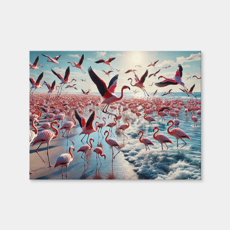 AUTO-MOCKUP WHITE | Flamingo Shore | 1 Piece | Gallery Wrap Canvas | group=4x3