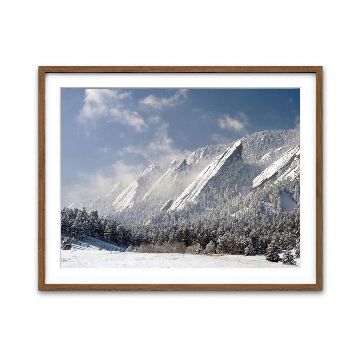 AUTO-MOCKUP WHITE | Flatirons | 1 Piece | Walnut Framed Print | group=4x3