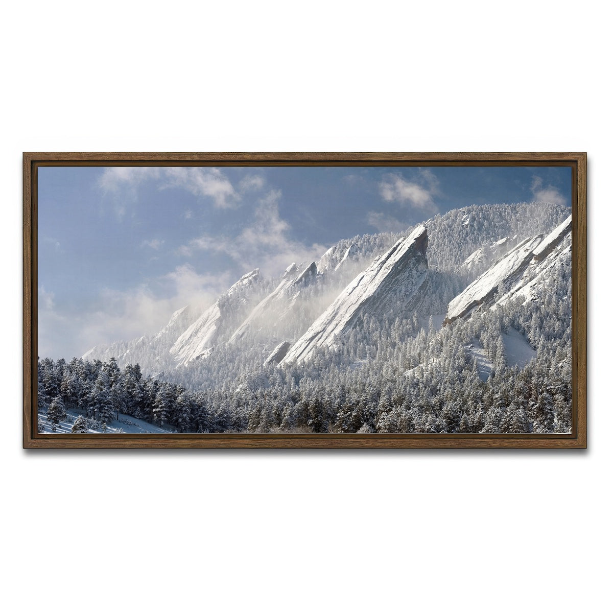 AUTO-MOCKUP WHITE | Flatirons | 1 Piece | Walnut Framed Canvas | group=2x1