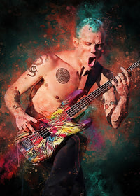 Flea Guitarist Wall Art