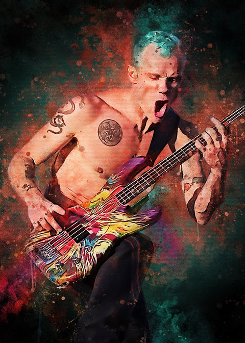 Flea Guitarist Wall Art