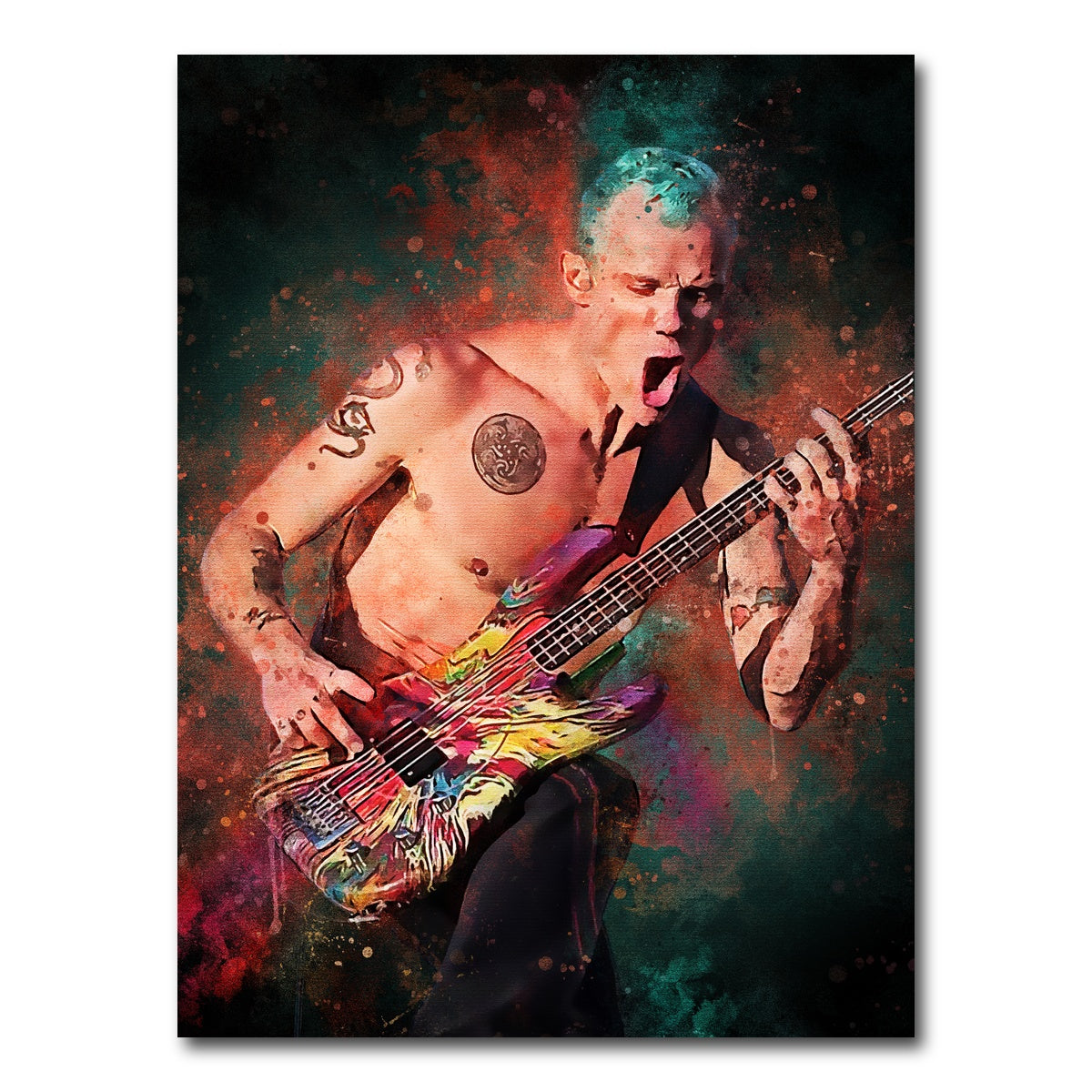 AUTO-MOCKUP WHITE | Flea Guitarist | 1 Piece | Gallery Wrap Canvas | group=3x4