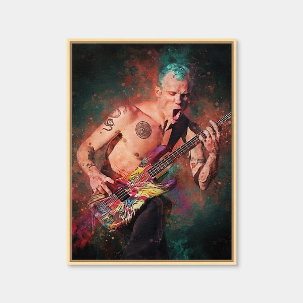 Flea Guitarist Wall Art — Framed Canvas Format preview
