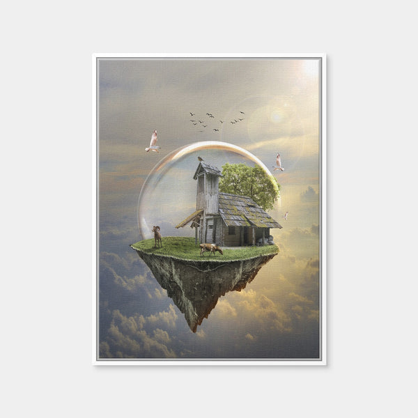 Floating Island Wall Art — Framed Canvas Format preview