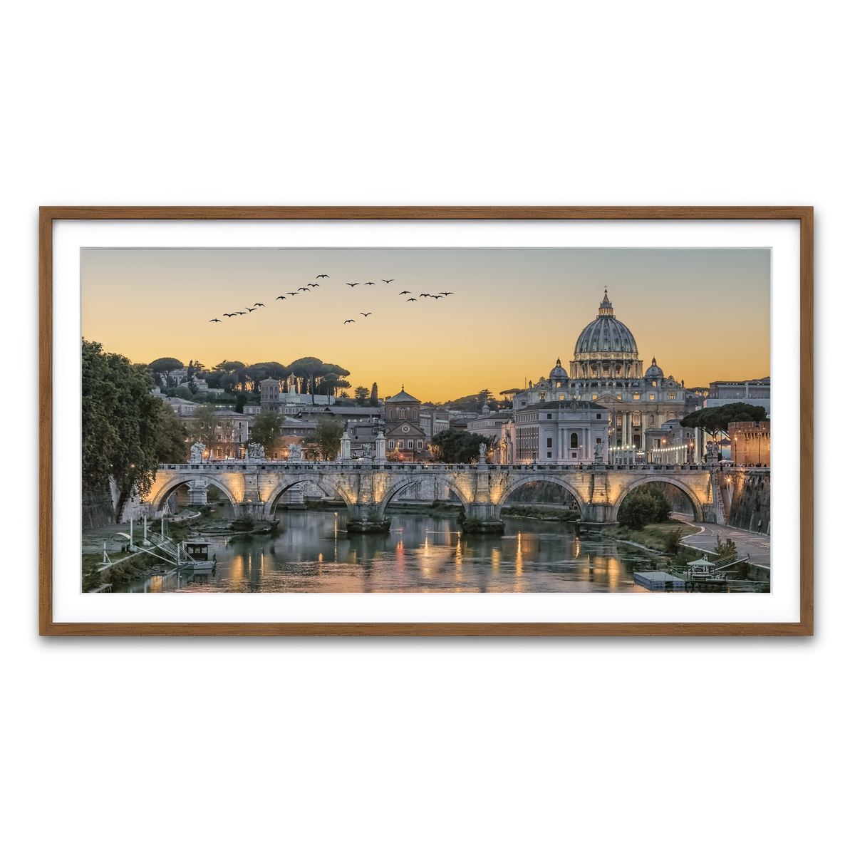 Framed Print 2x1 Walnut