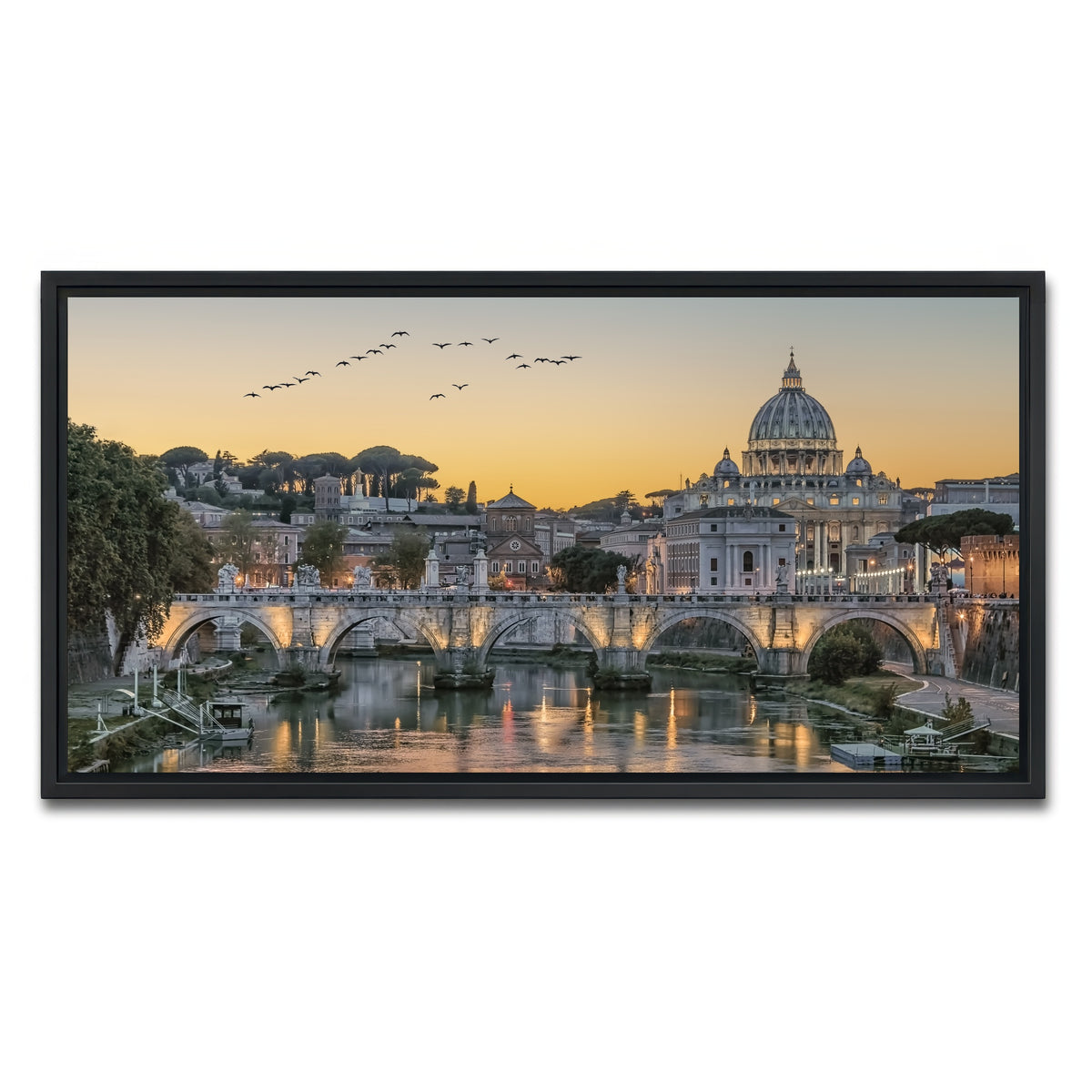 AUTO-MOCKUP WHITE | Flock Of Birds | 1 Piece | Black Framed Canvas | group=2x1