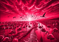 Flock of Flamingos Wall Art