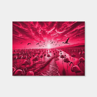 AUTO-MOCKUP WHITE | Flock of Flamingos | 1 Piece | Gallery Wrap Canvas | group=4x3