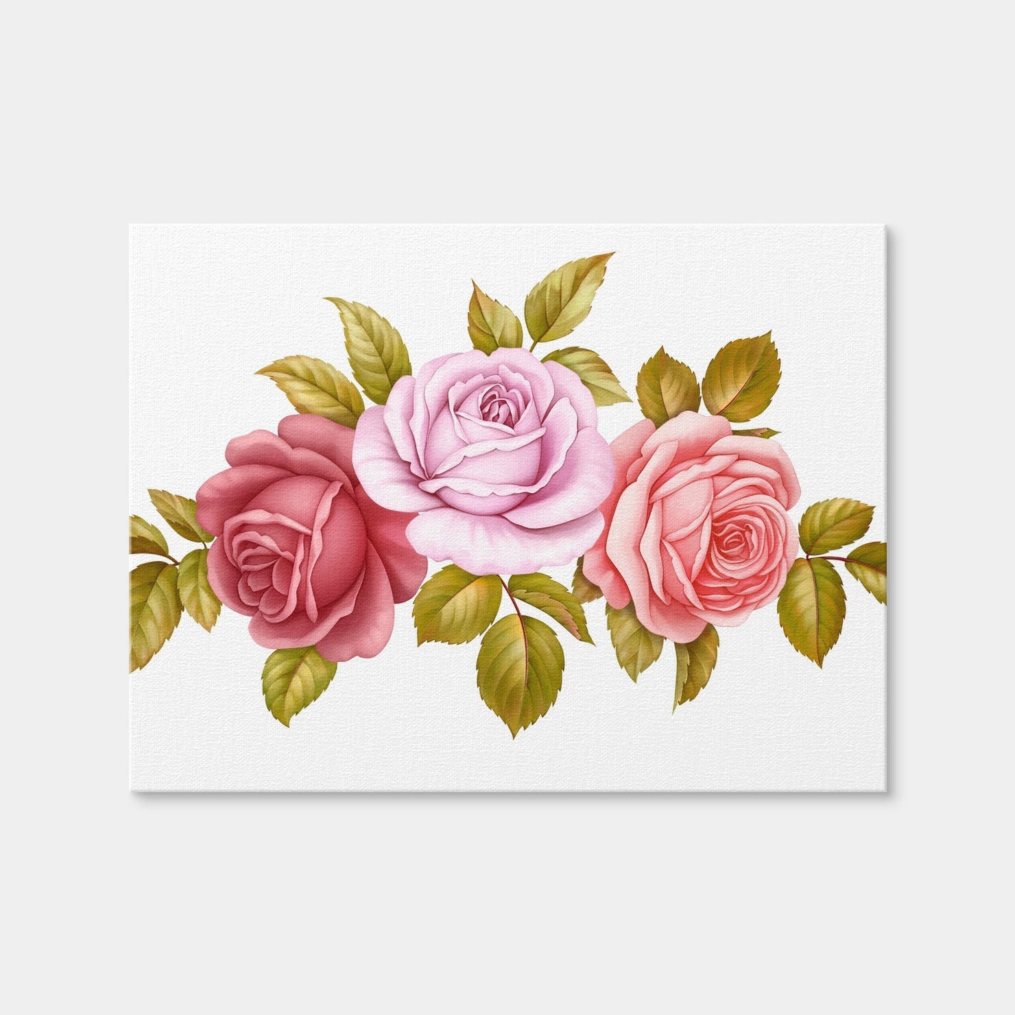 AUTO-MOCKUP WHITE | Floral Bouquet | 1 Piece | Gallery Wrap Canvas | group=4x3