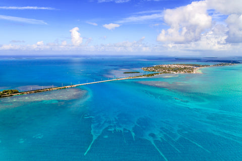 Florida Keys Aerial View with bridge Wall Art