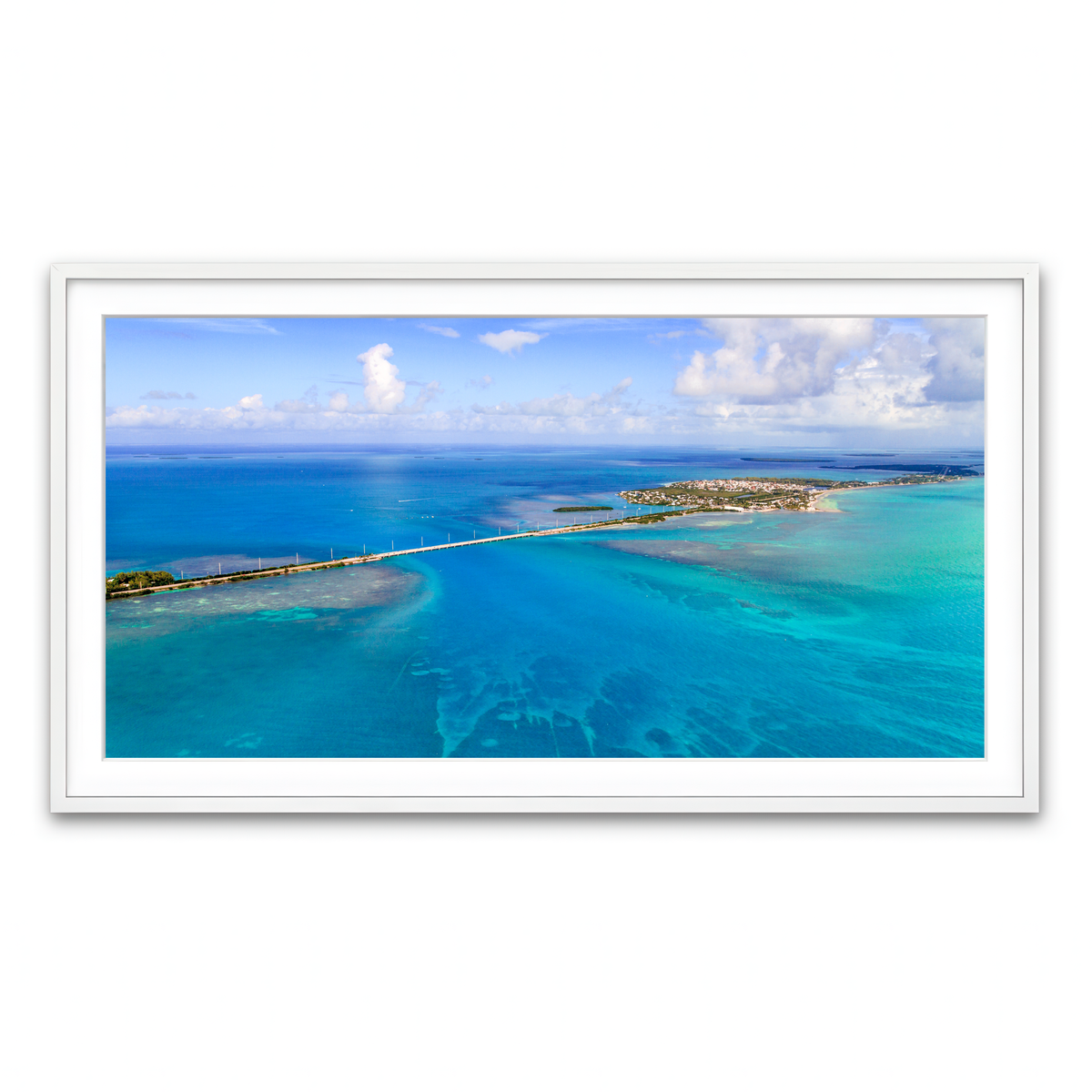 Framed Print 2x1 White