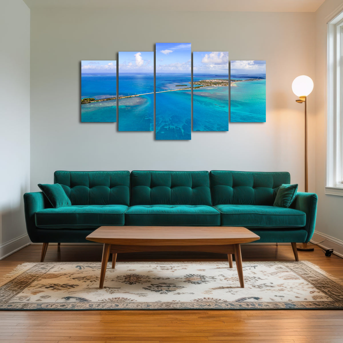 AUTO-MOCKUP ROOM | Florida Keys Aerial View with bridge