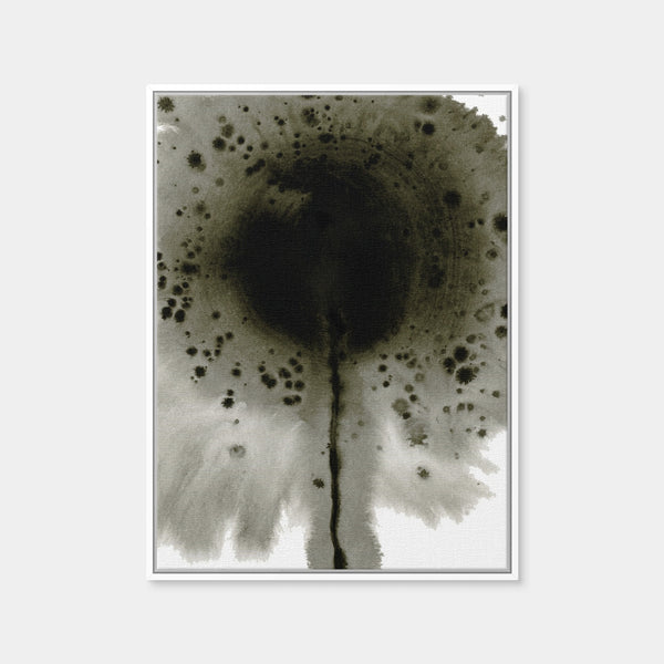 Flower Grey Spatter Wall Art — Framed Canvas Format preview