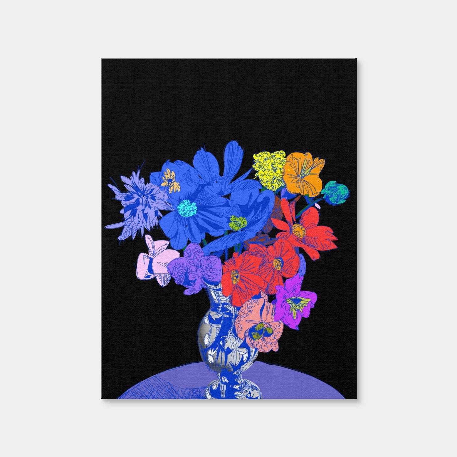 AUTO-MOCKUP WHITE | Flower Vase | 1 Piece | Gallery Wrap Canvas | group=3x4