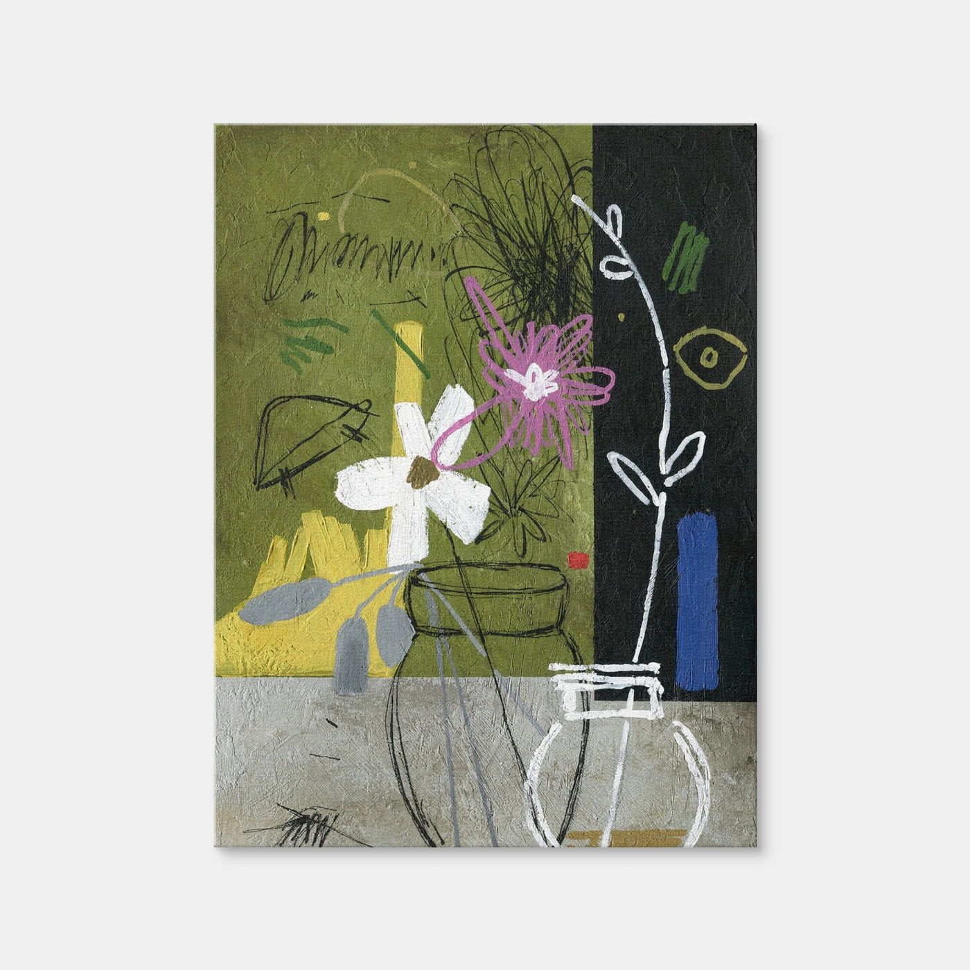 AUTO-MOCKUP WHITE | Flowers Abstract | 1 Piece | Gallery Wrap Canvas | group=3x4