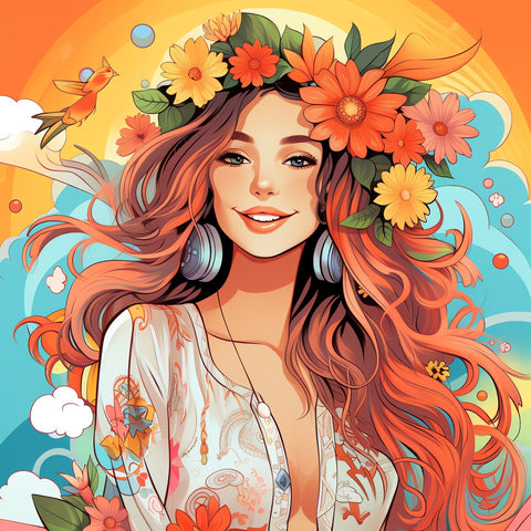 Flowers in Her Hair Wall Art